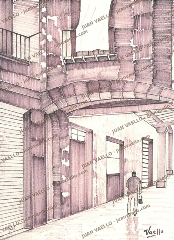 Calle de las Trompetas, obra de Juan Vaello